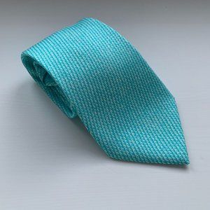 Teal and White Hermés Tie